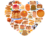 Pancake Lover Kids Heart