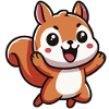 Nutty The Happy Kawaii Squirrel