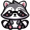 Cute Kawaii Raccoon baby