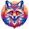 Lebendiges Fuchs-Mandala: Skurriles Blumenkunstwerk