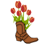 Tulips Flowers Boot Garden Tulip
