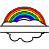 Rainbow cloud name banner