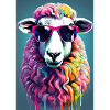 Sheep with glasses