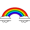 Rainbow with two name bubbles