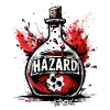 Danger, bottle with skull poison