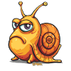 Funny Bad Mood: Cartoon Snail