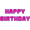 ANNIVERSARY. HAPPY BIRTHDAY. HAPPY BIRTHDAY.