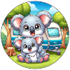 Camping Koala with caravan