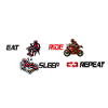 Eat Sleep Ride Repeat Motorcycle & Biker Quote
