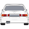 German Car Rear View White