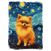 Pomeranian Starry Night