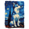 Husky Starry Night