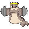 Seal Bodybuilder Dumbbell Bodybuilding