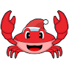 Crab Christmas Santa Hat