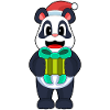Panda Christmas Santa Hat