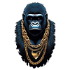 Gorilla with Gold Chain