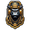 Gorilla mit Goldkette