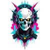 Skull Steampunk Neon
