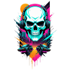 Skull Steampunk Neon