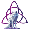 Celtic Triquette White Wolf