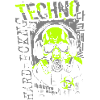 Hard Techno Skull