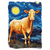 Cow Starry Night