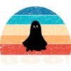Retro vintage Sunset Halloween Ghost