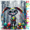 Easter bunny at work