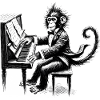 Piano Playing Monkey