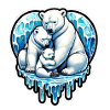 famille ours polaire fonte glace