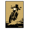 Oldschool Retro Biker Motorcycle