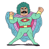 Mexican Mustache Luchador Wrestler