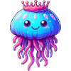 Une méduse avec une couronne