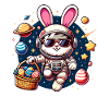 Osterhase Astronaut Jungs Mädchen Osternest