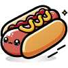 Cute Kawaii Hot dog