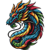 Farbenfroher chinesischer Drache