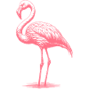 Cuddly pink flamingo