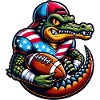 Football Alligator Quarterback