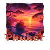 Phuket Thailand Sunset Grunge Design
