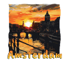 Amsterdam City Sunset Canal Violette