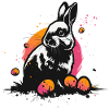 Bunny in black at Easter