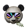 Cool panda with sunglasses