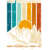 Mountains Calling Retro Sunset