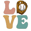 LOVE Baseball Fänger Fangender Spieler