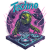 Techno Alien DJ Turtle - Rave Dancefloor Rav