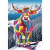 Kuh im Skigebiet
