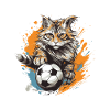 Cat Soccer Sports Team