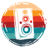 Lautsprecher Retro Grunge Circle
