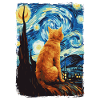 Cat Starry Night