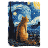 Cat Starry Night